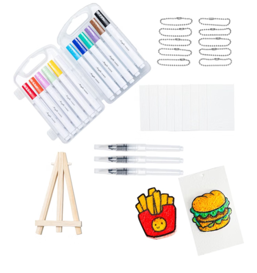 Magic Puffy Paint 3D Foam Texture Painting Kit Drawing Canvas Sponge 12 Colors